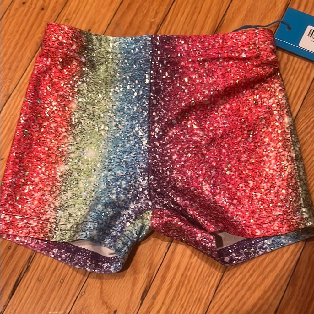 Colorful Glitter kids Shorts 4t